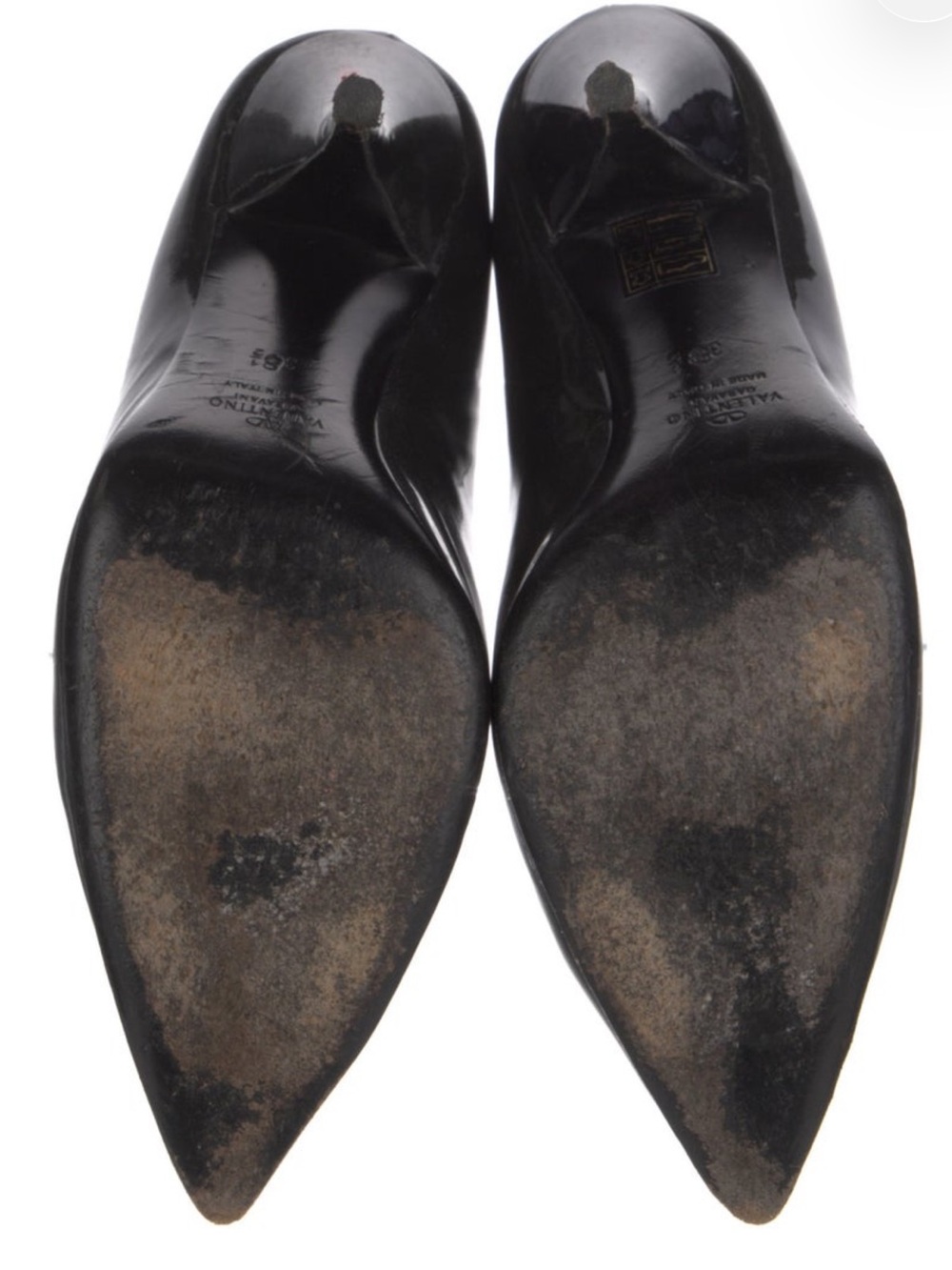 Valentino Black Patent Leather Pointed Pumps
